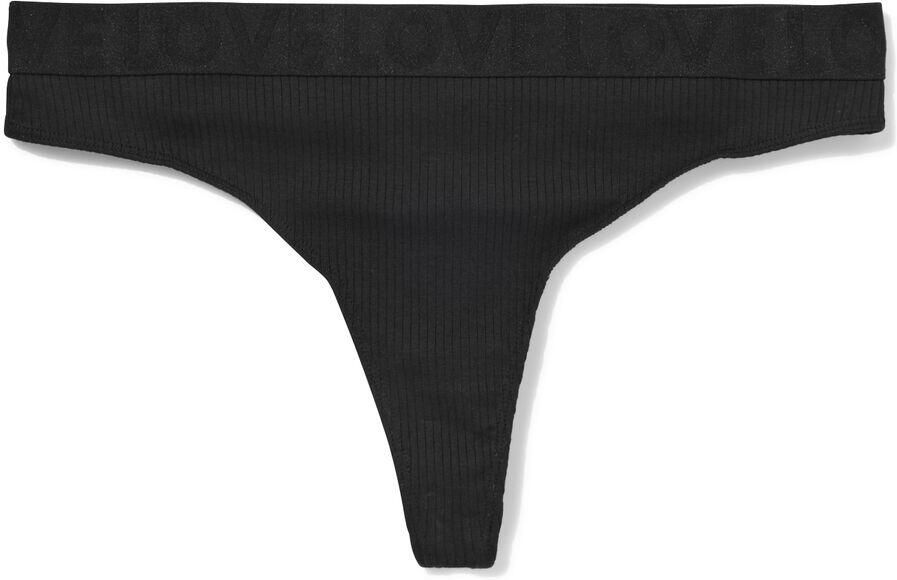 HEMA Damesstring Katoen Zwart (zwart)