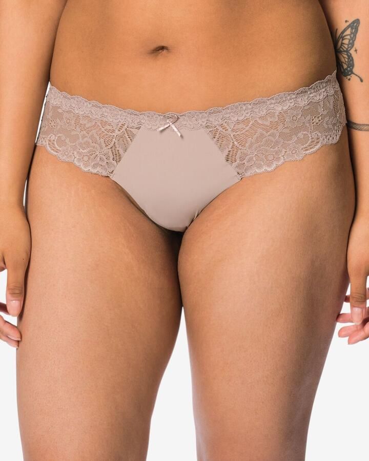HEMA Damesstring Micro Beige (beige)
