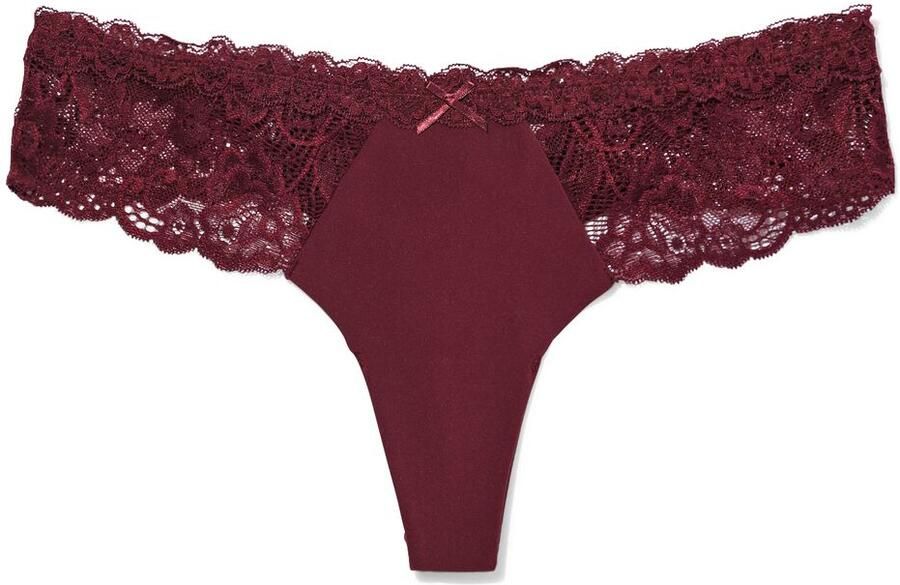 HEMA Damesstring Micro Donkerrood (donkerrood)