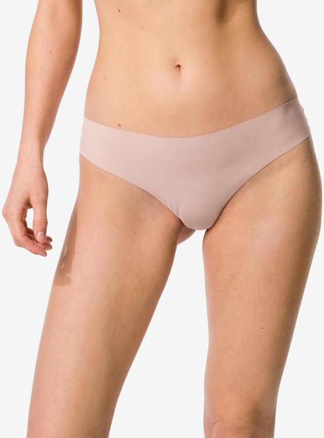 HEMA Damesstring Micro Lasercut Met Kant Beige (beige) - Foto 2