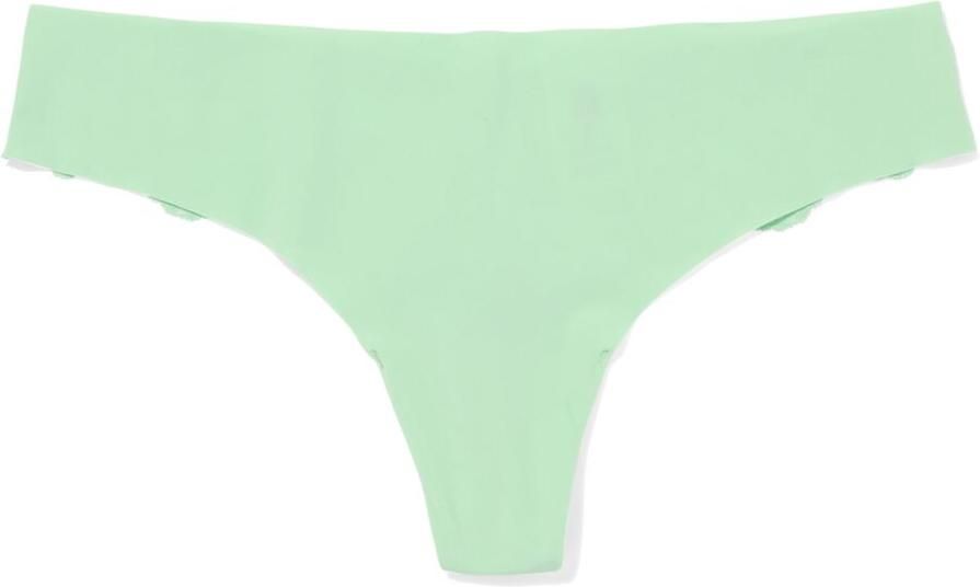 HEMA Damesstring Micro Met Kant Lichtgroen (lichtgroen)