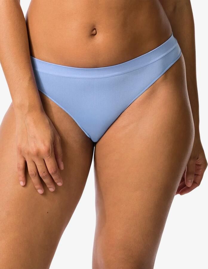 HEMA Damesstring Micro Naadloos Blauw (blauw)