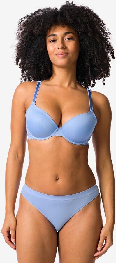 HEMA Damesstring Micro Naadloos Blauw (blauw) - Foto 2
