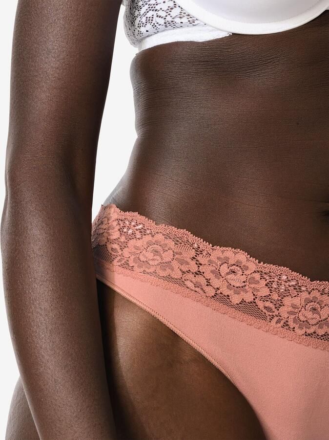 HEMA Damesstring Naadloos Micro Met Kant Lichtbruin (lichtbruin) - Foto 2