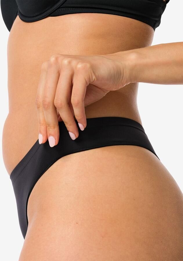 HEMA Damesstring Naadloos Micro Zwart (zwart) - Foto 2