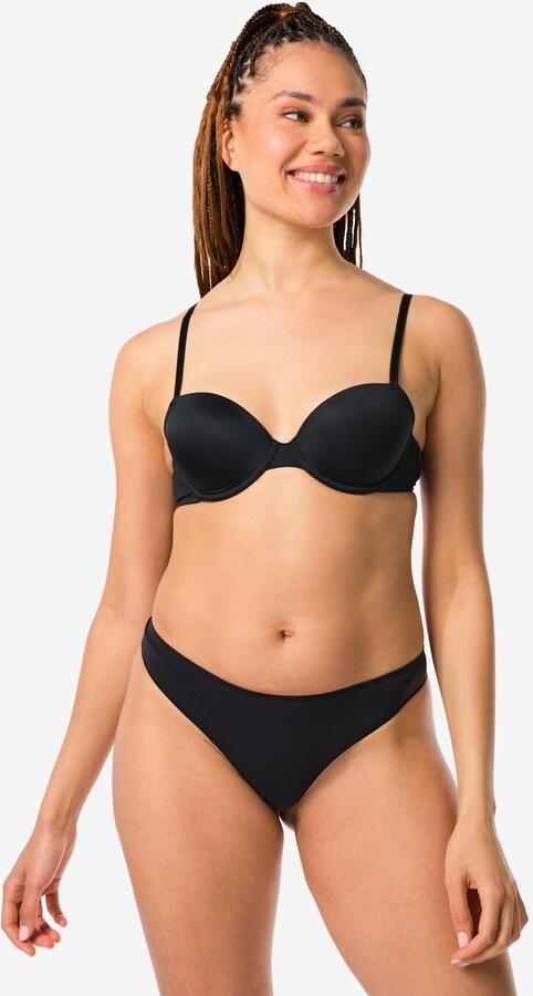 HEMA Damesstring Naadloos Micro Zwart (zwart)