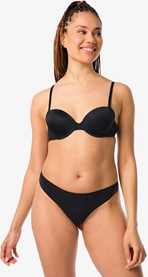 HEMA Damesstring Naadloos Micro Zwart (zwart)