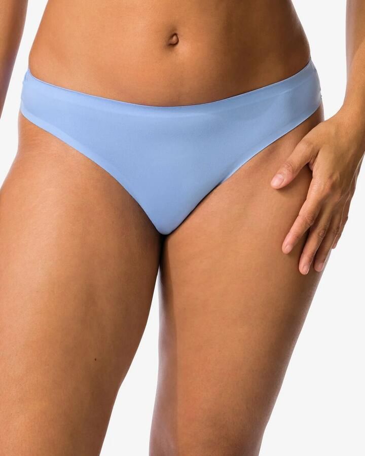 HEMA Damesstring Second Skin Micro Blauw (blauw)