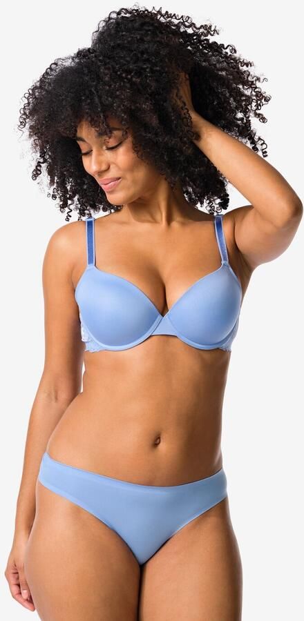 HEMA Damesstring Second Skin Micro Blauw (blauw) - Foto 2