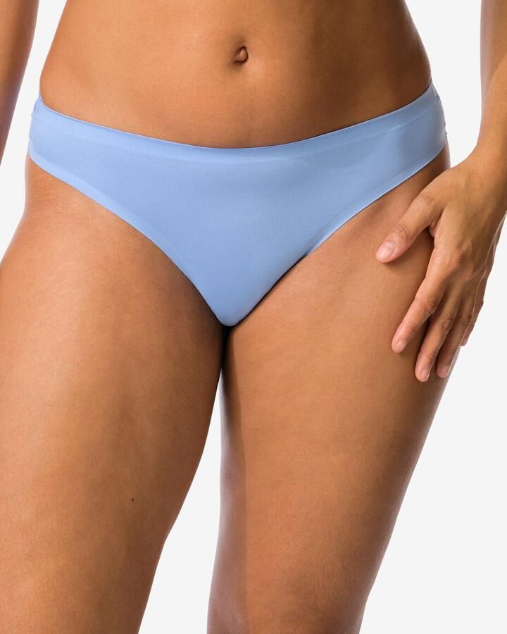 HEMA Damesstring Second Skin Micro Blauw (blauw)