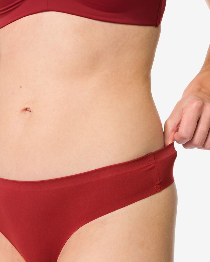 HEMA Damesstring Second Skin Micro Donkerrood (donkerrood) - Foto 2