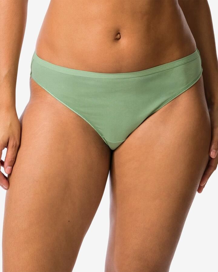 HEMA Damesstrings Katoen 2 Stuks Groen (groen)