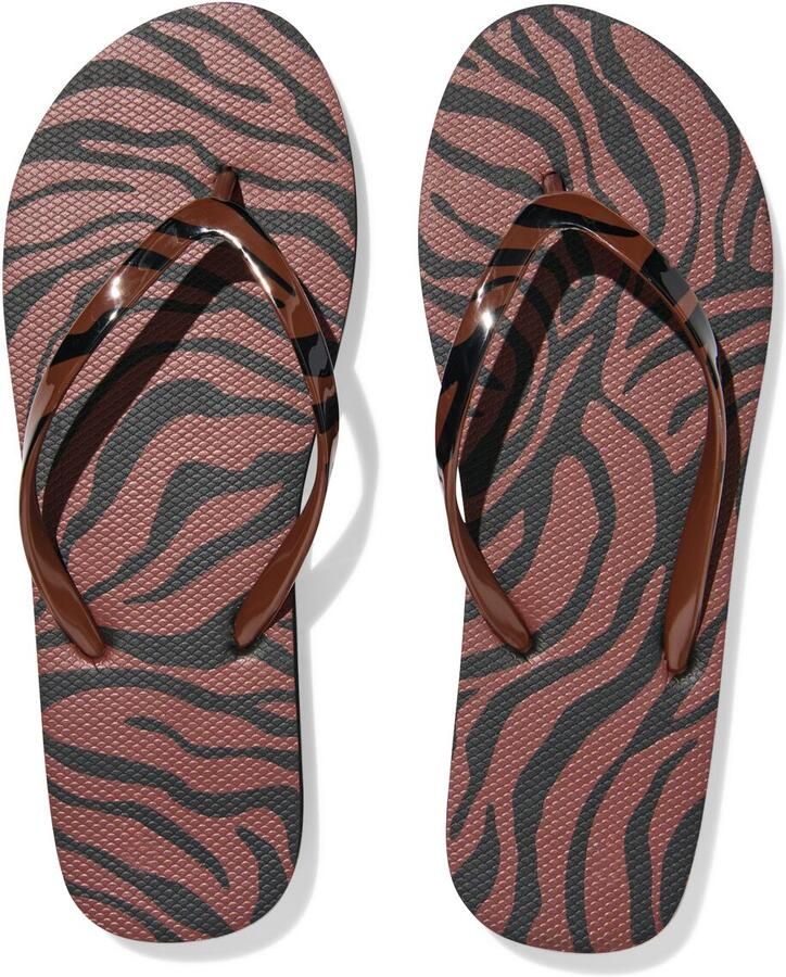 HEMA Damesteenslippers Zebra Multi (multi)
