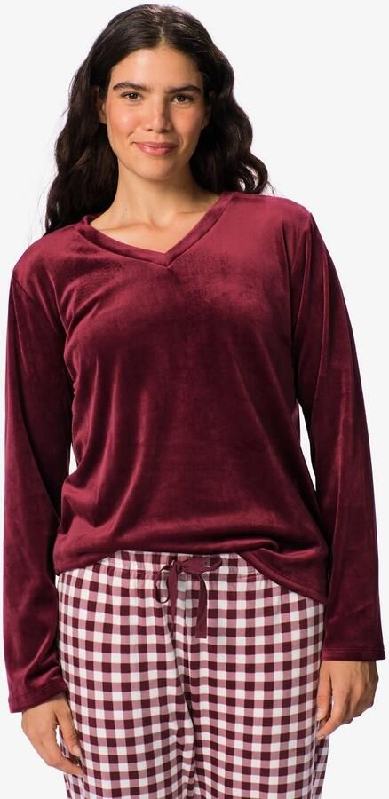 HEMA Damestop Velours Donkerrood
