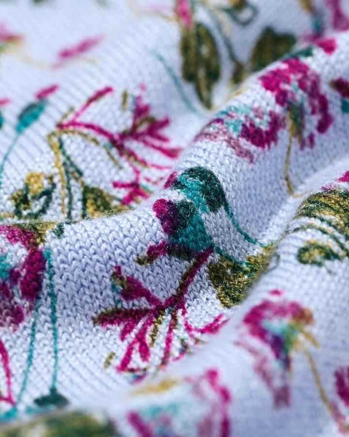 HEMA Damestrui Fally Fijngebreid Bloemen Lichtblauw (lichtblauw)