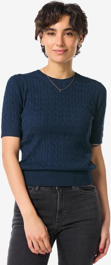 HEMA Damestrui Fally Kabel Donkerblauw (donkerblauw) - Foto 2
