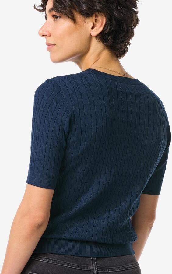 HEMA Damestrui Fally Kabel Donkerblauw (donkerblauw)