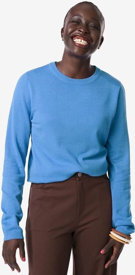 HEMA Damestrui Lila Fijngebreid Blauw (blauw) - Foto 2