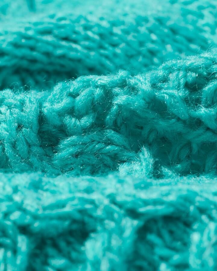 HEMA Damestrui Zelda Kabel Grofgebreid Acryl Turquoise - Foto 2