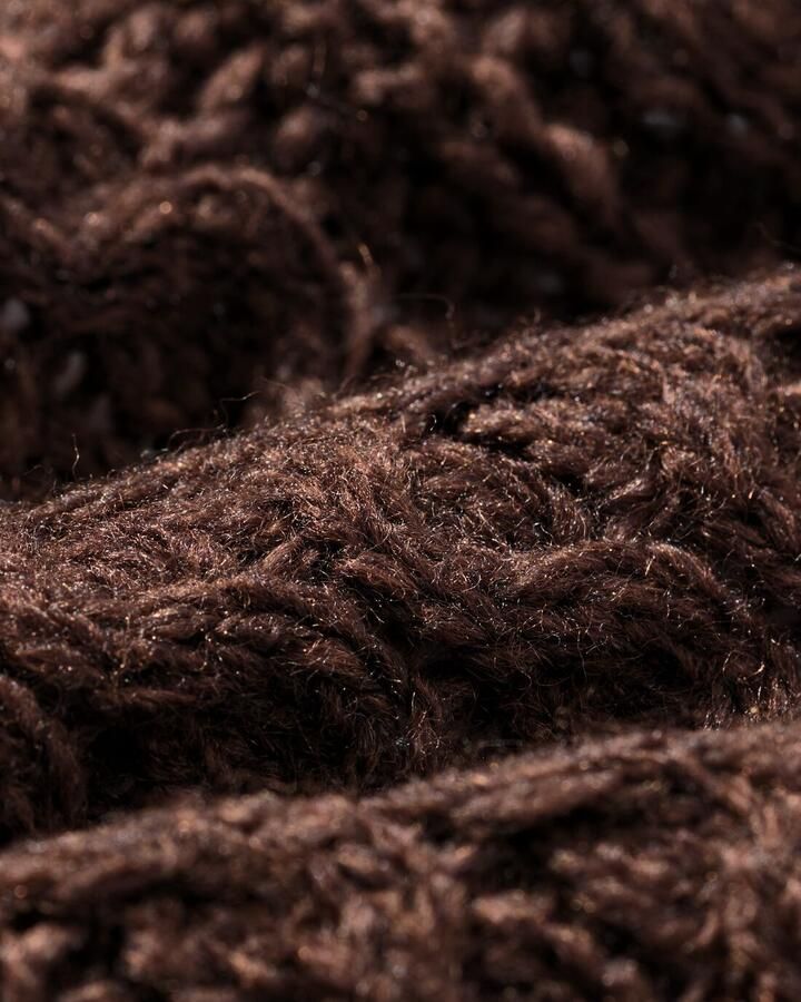 HEMA Damestrui Zelda Kabel Grofgebreid Bruin - Foto 2