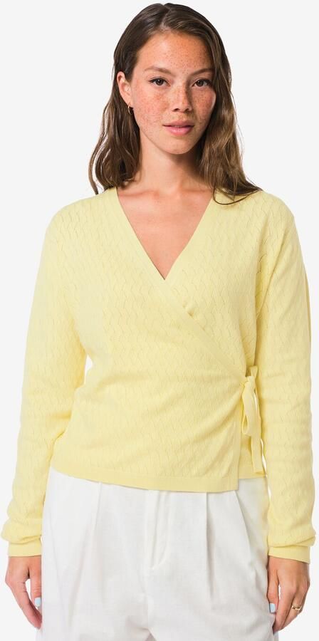 HEMA Damesvest Fally Ajour Geel (geel)
