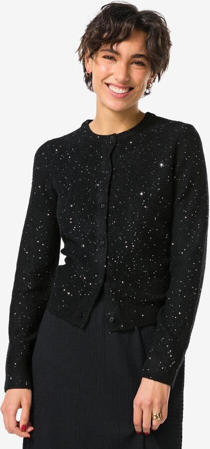 HEMA Damesvest Gia Glitter Zwart (zwart) - Foto 2