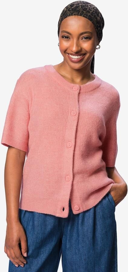HEMA Damesvest Grace Fijngebreid Roze (roze)