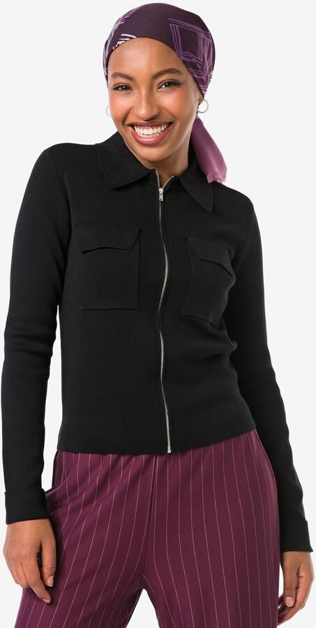HEMA Damesvest Ivory Zwart (zwart) - Foto 2