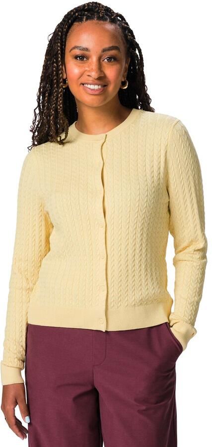 HEMA Damesvest Livia Kabel Geel (geel)