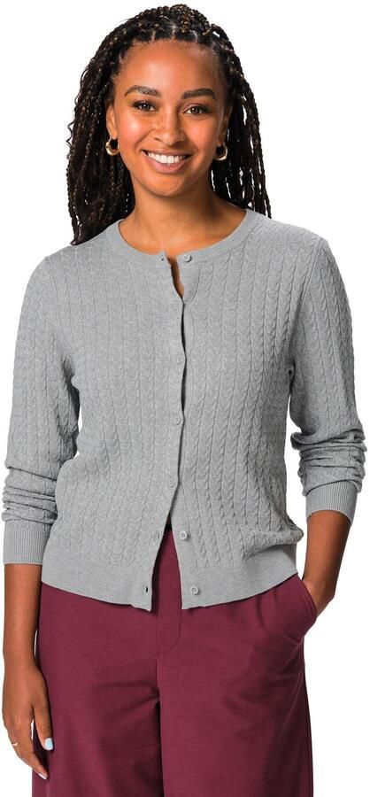 HEMA Damesvest Livia Kabel Middengrijs (middengrijs)