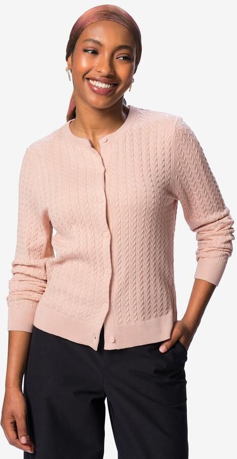 HEMA Damesvest Livia Kabel Roze (roze)