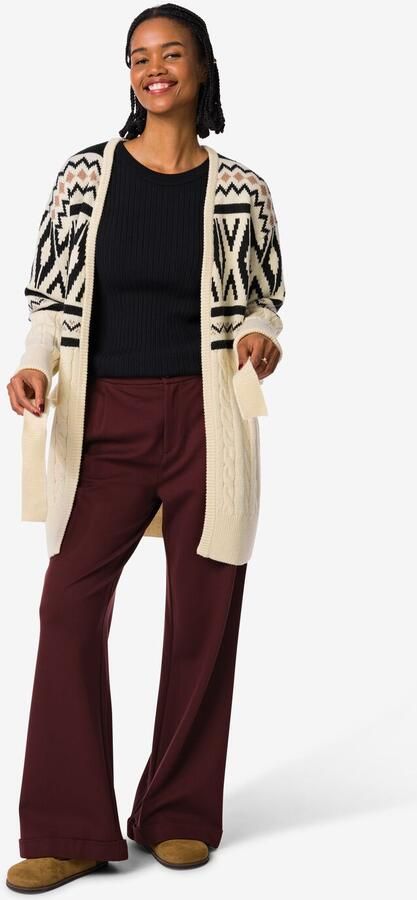 HEMA Damesvest Oona Grafisch Gebroken Wit (gebroken wit)