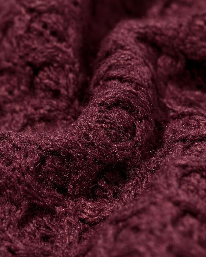 HEMA Damesvest Zelda Grofgebreid Acryl Bordeauxrood - Foto 2