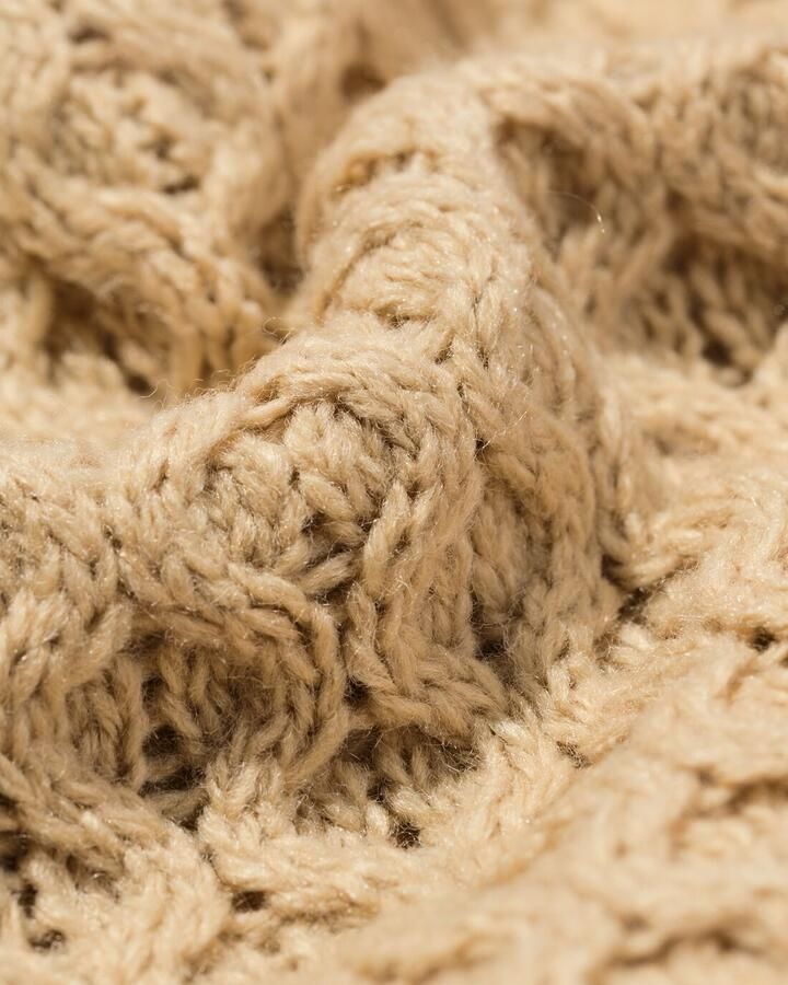 HEMA Damesvest Zelda Grofgebreid Beige - Foto 2