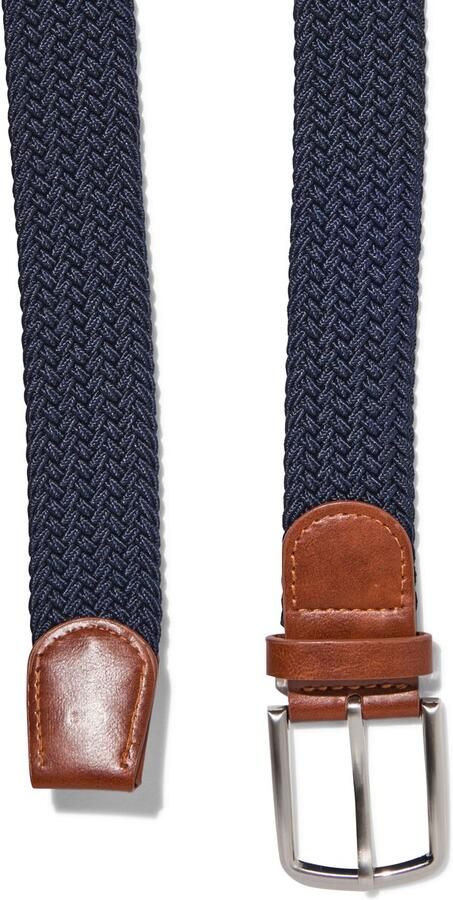 HEMA Gevlochten Elastische Heren Riem 3.5cm Blauw - Foto 2