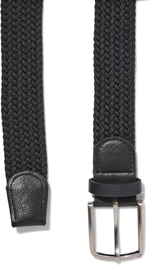 HEMA Gevlochten Elastische Heren Riem 3.5cm Zwart (zwart)