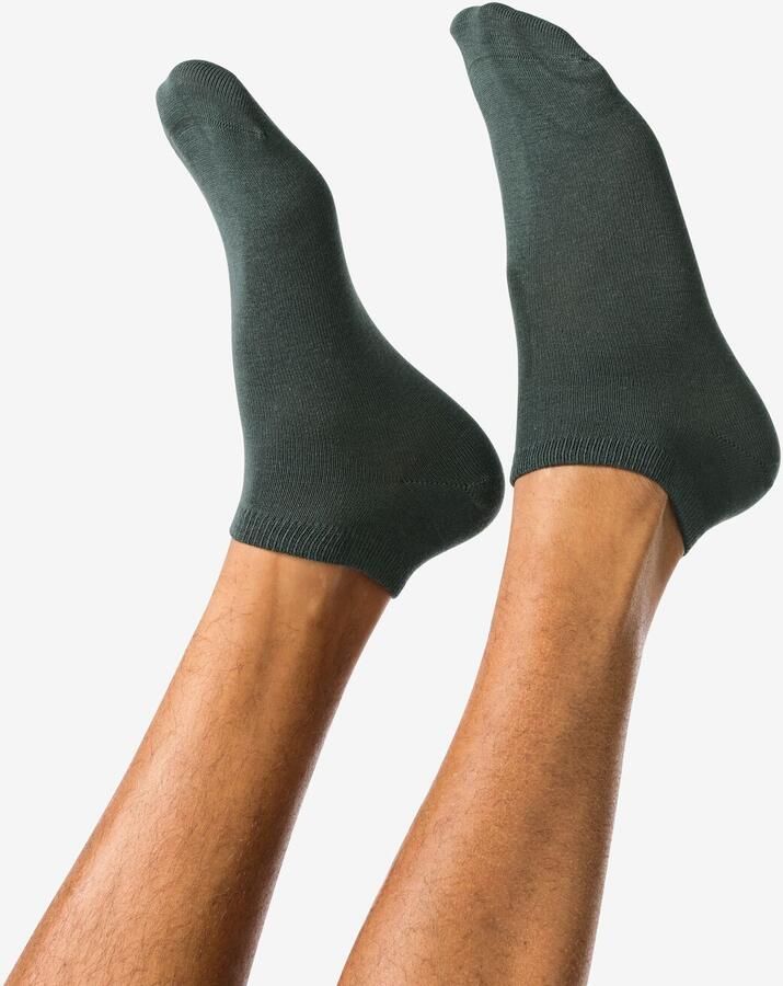 HEMA Heren Enkelsokken Bamboe Groen (groen)