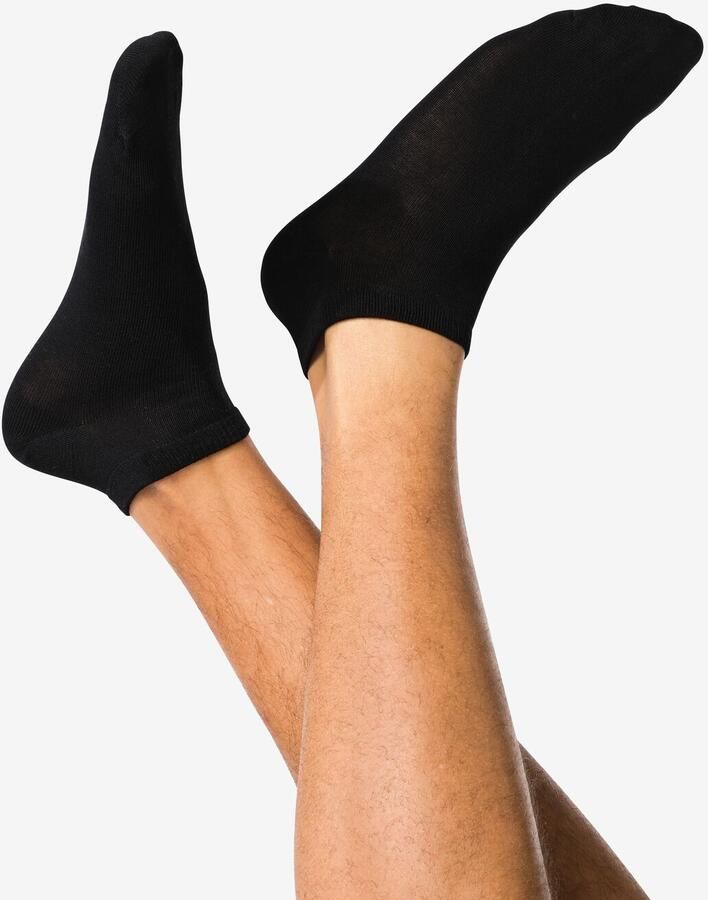 HEMA Heren Enkelsokken Bamboe Zwart (zwart)