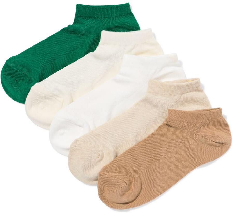 HEMA Heren Enkelsokken Mesh 5 Paar Groen (groen)