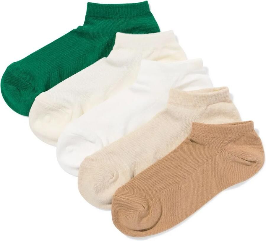 HEMA Heren Enkelsokken Mesh 5 Paar Groen (groen)