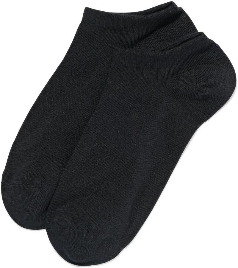 HEMA Heren Enkelsokken Met Bamboe 2 Paar Zwart (zwart) - Foto 2