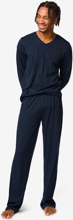 HEMA Heren Pyjama Donkerblauw (donkerblauw) - Foto 2