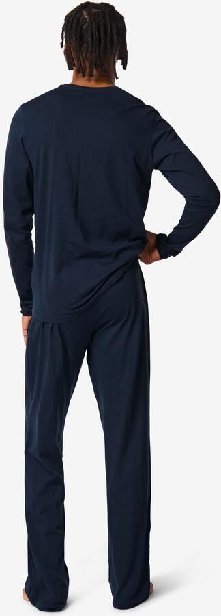 HEMA Heren Pyjama Donkerblauw (donkerblauw)