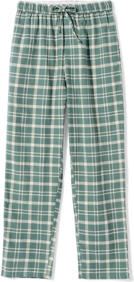 HEMA Heren Pyjamabroek Pepijn Regular Fit Flanel Ruiten Donkergroen