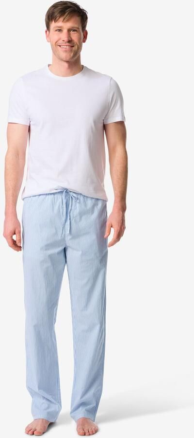 HEMA Heren Pyjamabroek Pepijn Regular Fit Poplin Strepen Gebroken Wit (gebroken wit) - Foto 2