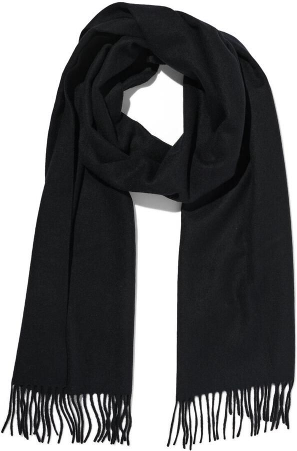 HEMA Heren Sjaal Van Wol 180x30 (zwart)