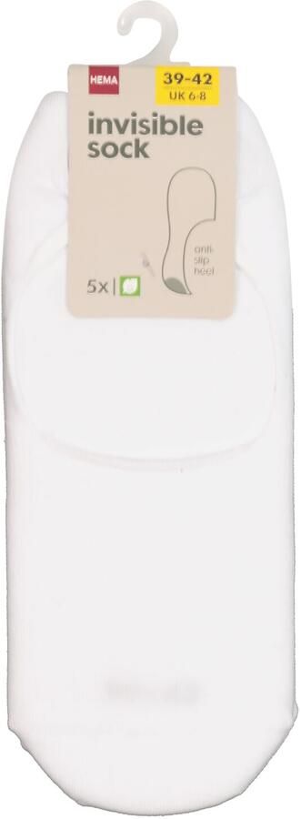 HEMA Heren Sneakersokken 5 Paar Wit (wit) - Foto 3