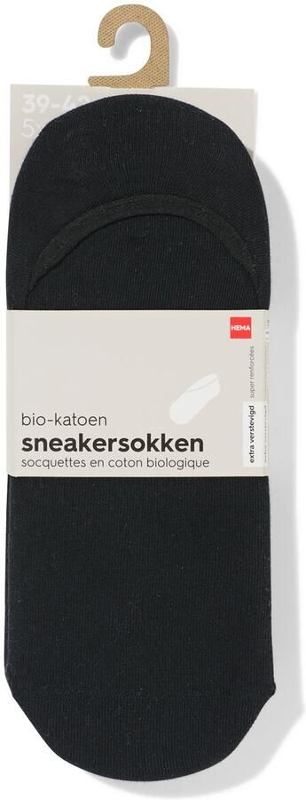 HEMA Heren Sneakersokken 5 Paar Zwart