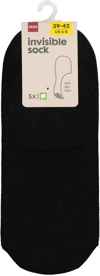HEMA Heren Sneakersokken 5 Paar Zwart (zwart) - Foto 2