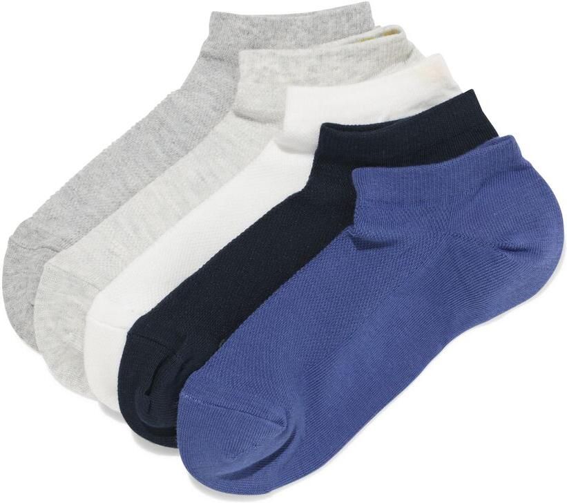 HEMA Heren Sokken Met Katoen Mesh 5 Paar Donkerblauw
